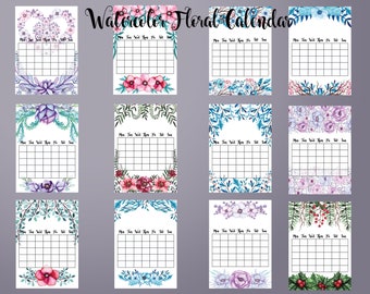 Perpetual A3 Monthly Calendar PRINTABLE Undated Desk Pad | Etsy