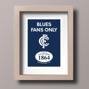 Blaue Fans nur A3 druckbares Poster, Wandkunst, Printables Poster, moderne Kunst-Dekoration