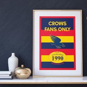 Crows Fans Only A3 Printable Poster,  Wall Art, Printables Poster, Modern Art Decoration