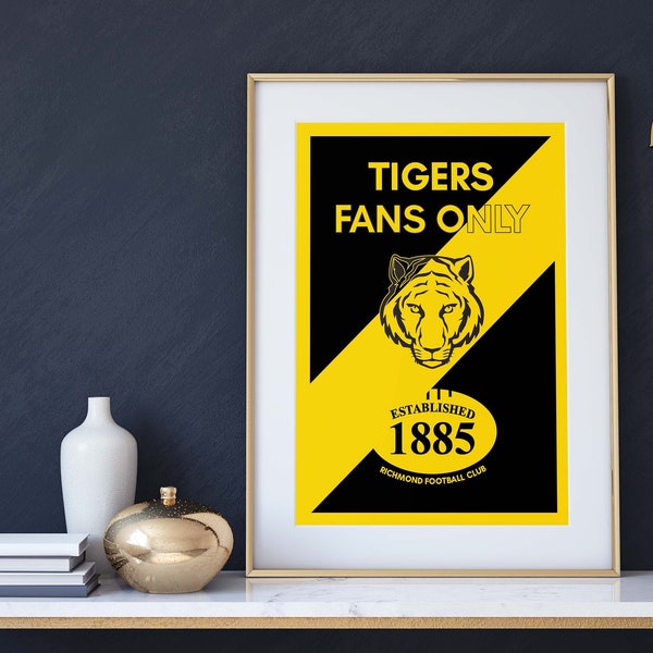 Tigers Fans Only A3 Printable Poster,  Wall Art, Printables Poster, Modern Art Decoration