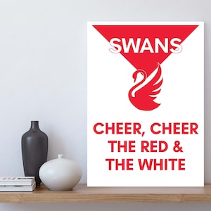 Swans Team Song A3 Poster: Modern Wall Art (Printable)
