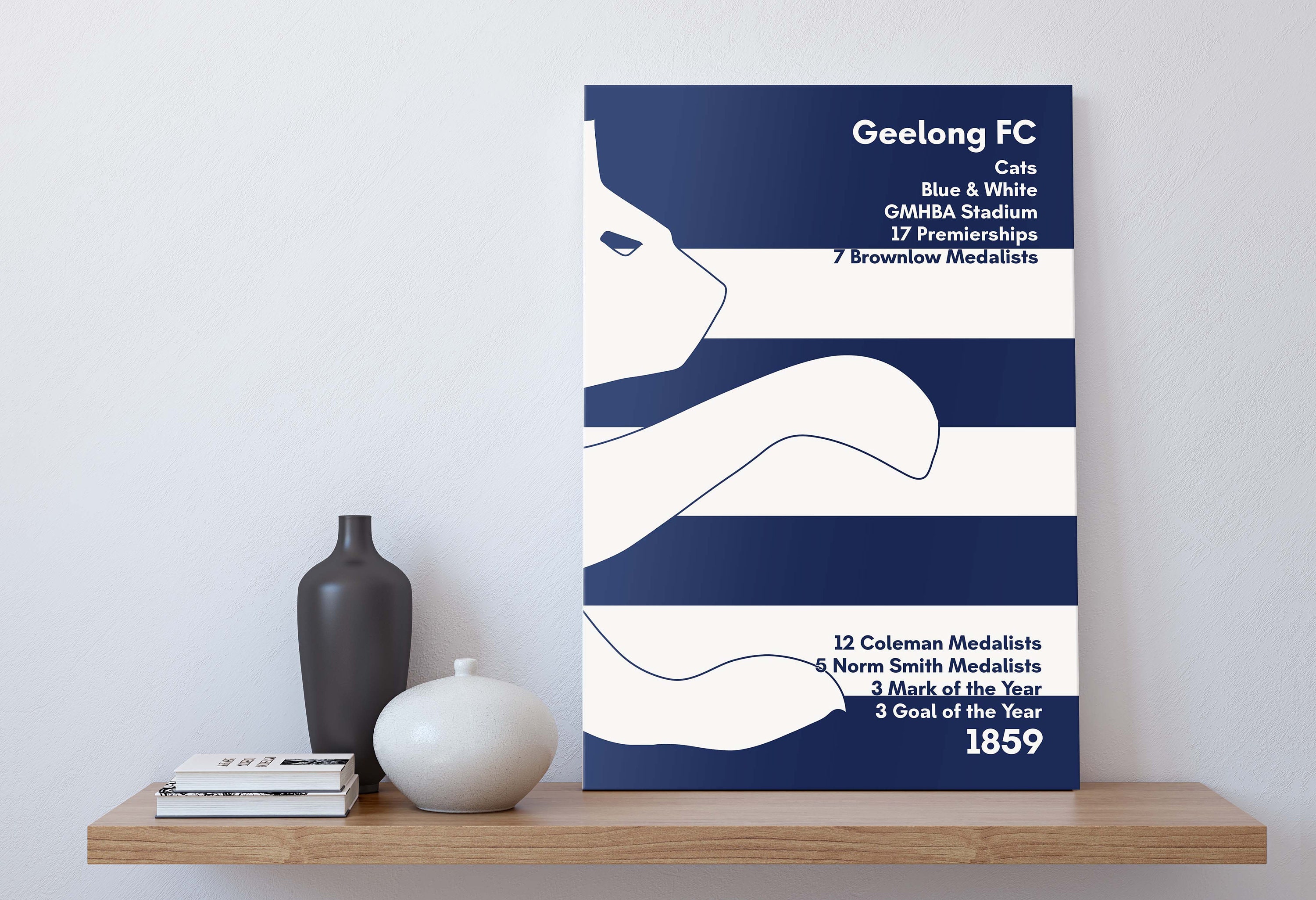 Updated 2022 Geelong FC A3 Printable Poster Wall Art Etsy Australia