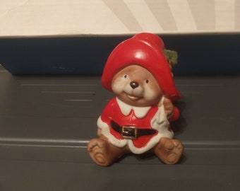 Homco Vintage Christmas Bear