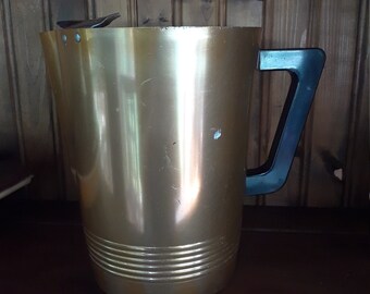 Vintage Regal Supreme Quality Gold Aluminum Water or Tea Pitcher made by Regalware Inc