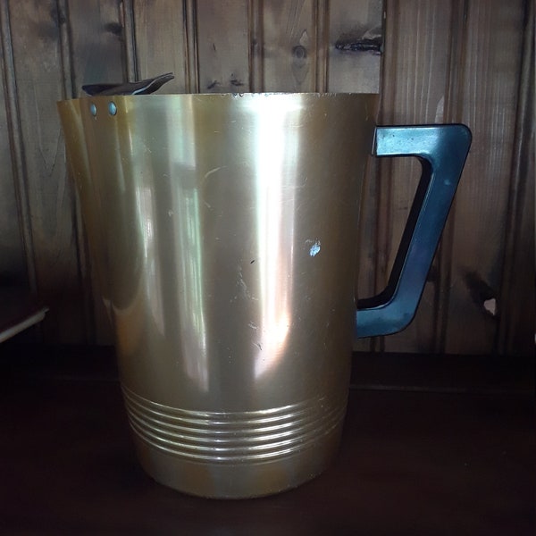 Vintage Regal Supreme Quality Gold Aluminum Water or Tea Pitcher made by Regalware Inc