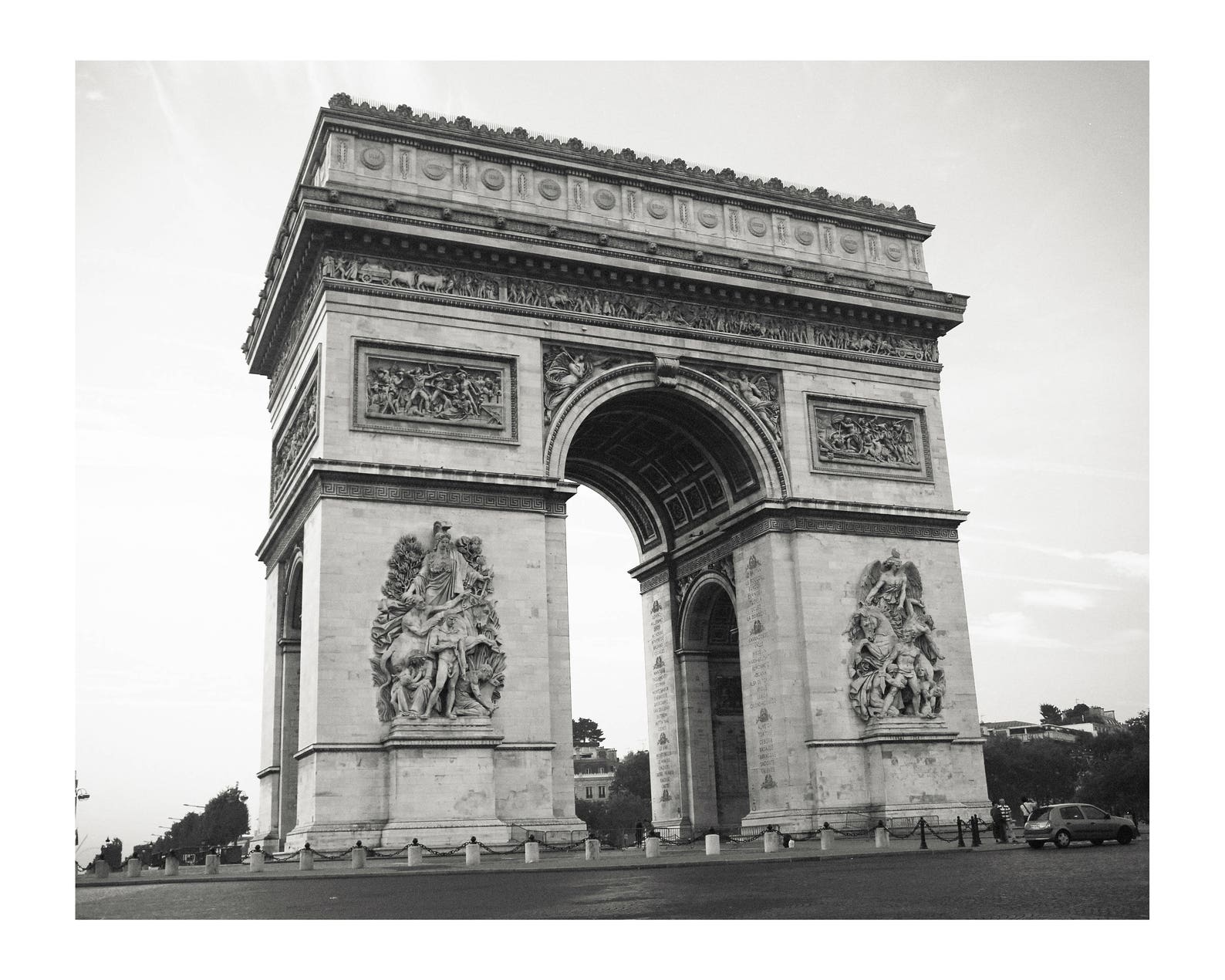 Arc de Triomphe Photograph Black and White Original Print | Etsy