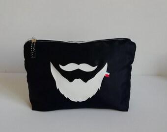 Borsa portaoggetti nera da uomo - Borsa da toilette