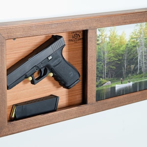 EDC opbergvak, verborgen vuurwapen meubilair, zelfverdediging kabinet, magnetische muur kluis, twee pistool doos, dubbele verborgen pistool organisator TB
