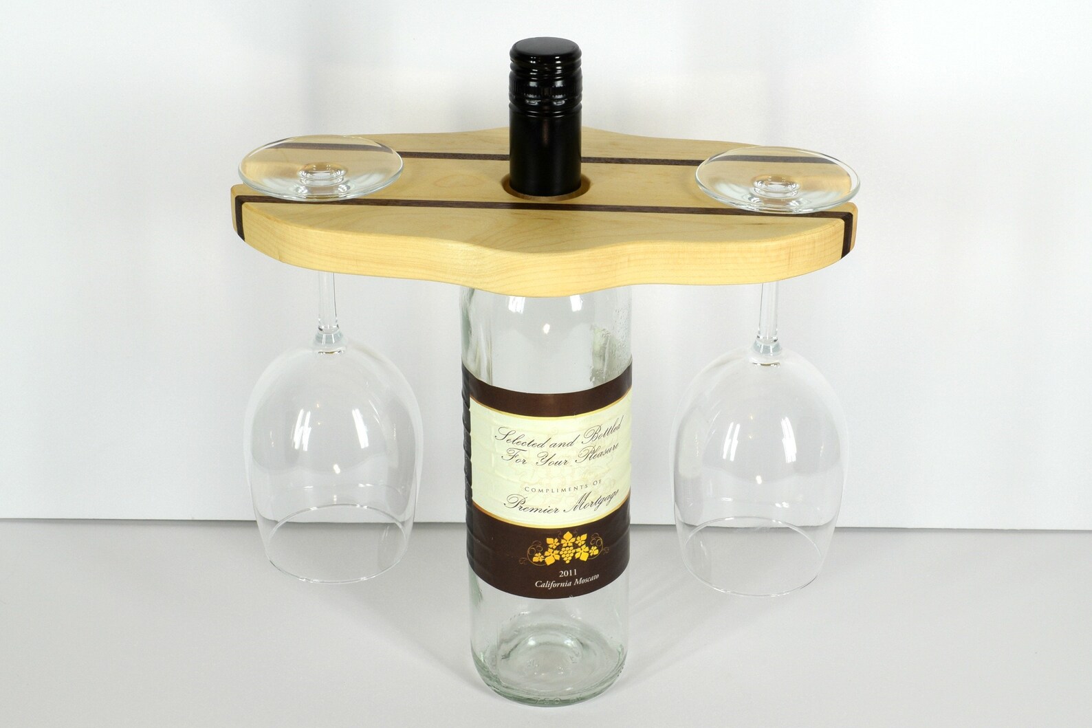 Wine Caddy, Picnic Server, Kitchen Decor, Durable Wood Bottle Rack