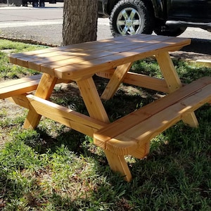 48&quot; Kids teen size small picnic table plan, step by step video guide, childrens outdoor patio furniture, simple wood project, dimensions