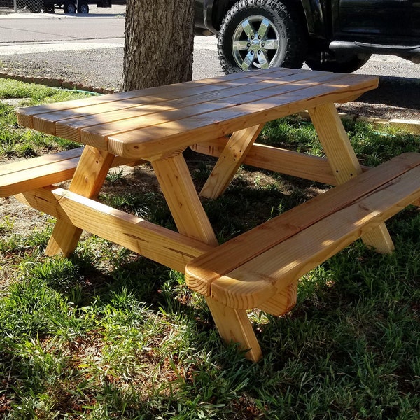 48" Kids teen size small picnic table plan, step by step video guide, childrens outdoor patio furniture, simple wood project, dimensions