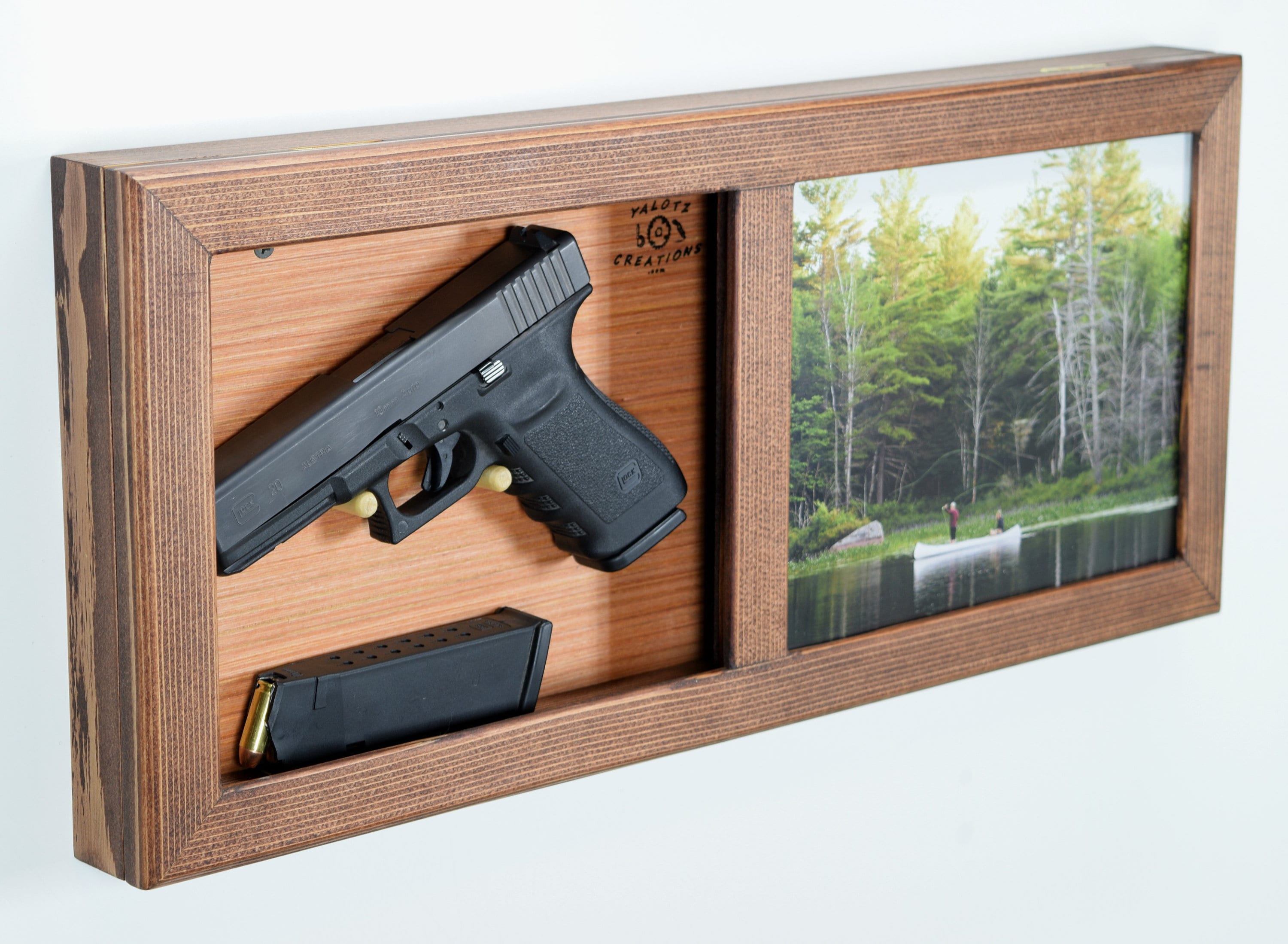 Hidden Gun Storage Case Concealment Furniture Cabinet Wall Safe Magnet Light for sale online 