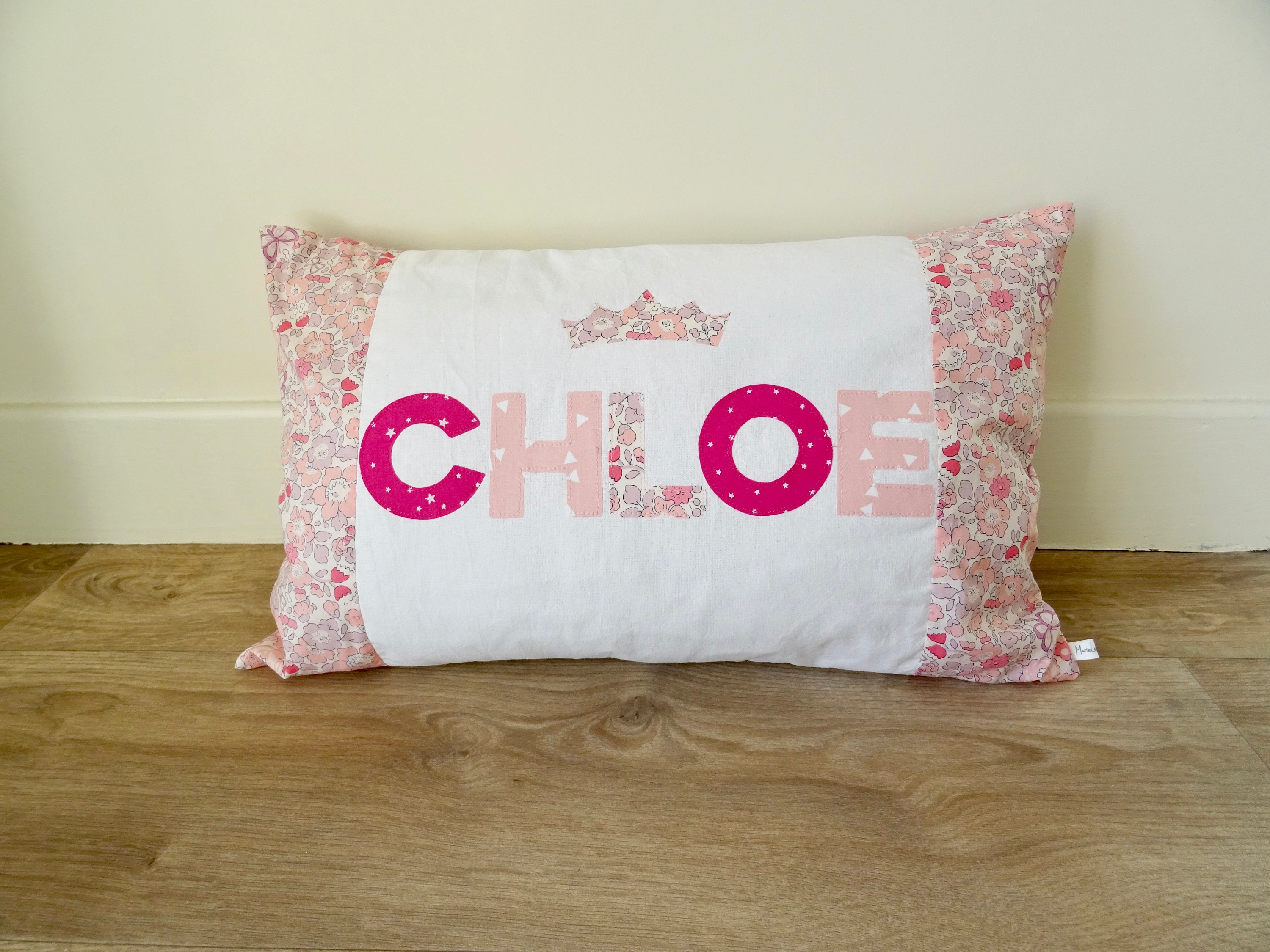 Coussin Liberty, Coussin Prénom, Cadeau Naissance, Coussin Personnalisé, Cadeau Anniversaire, Cadeau