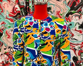 1980's 1990's Fredrick Alexander Art print blazer