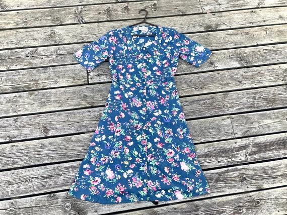 Vintage Floral Dress, Size 7 or Medium - Large is… - image 7