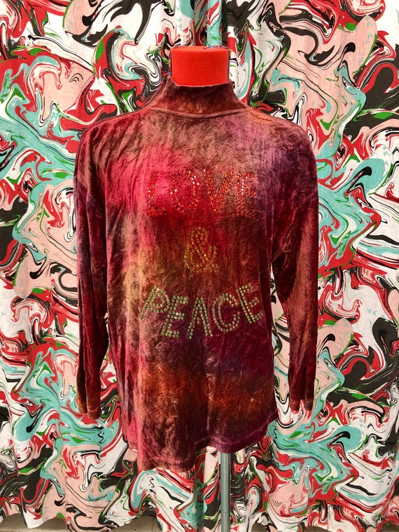 1990's moschino jeans unisex love and peace mock n