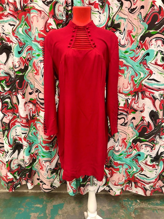 1980's bombshell sexy cut out dress