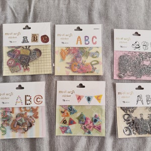 Lot de 70-80 Stickers Animal/alphabet/Number