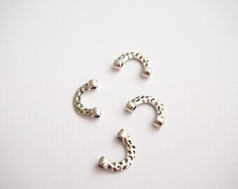 Cadres pour perles métal argenté vieilli 11*16mm Lot de 10