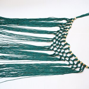 Pièce tressée à franges pour collier 38 cm vert image 3