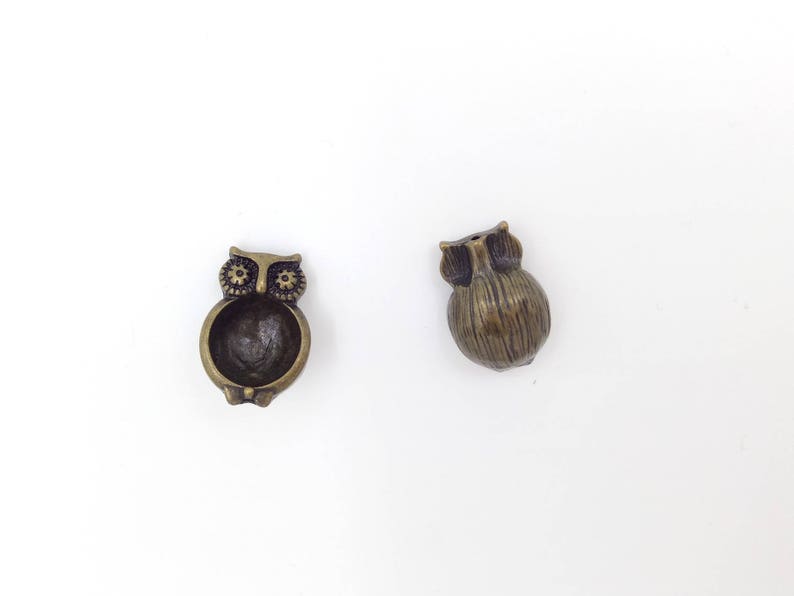 Supports perles hibou bronze vieilli 18.512.5 mm 2 image 1