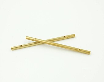 Pendants connectors bar gold raw brass 3 * 60 mm × 2