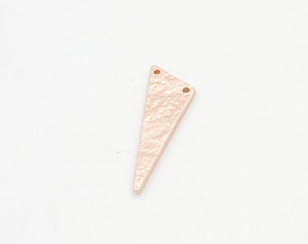 Gold triangle pendant connector pink 27 * 10 mm