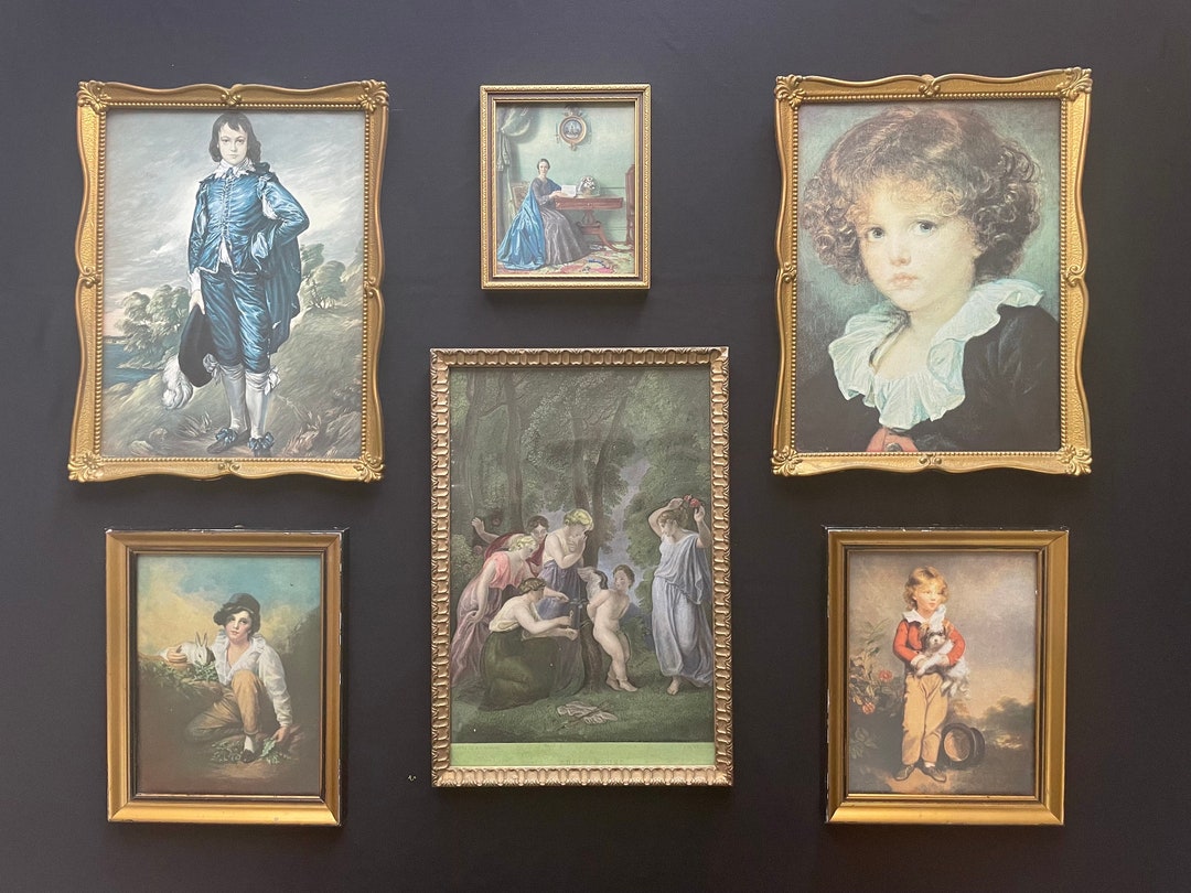 Vintage Gold Wall Decor/ Portraits /masters Paintings/ / Blue Boy