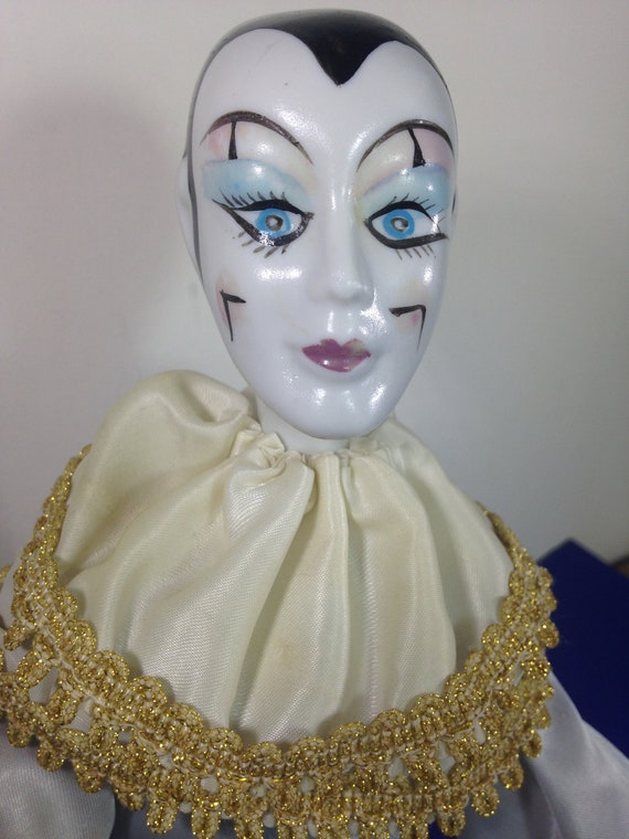 pierrot porcelain clown doll