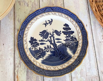 2 Booths Royal Doulton Real Old Willow Dinner Plates. the Majestic
