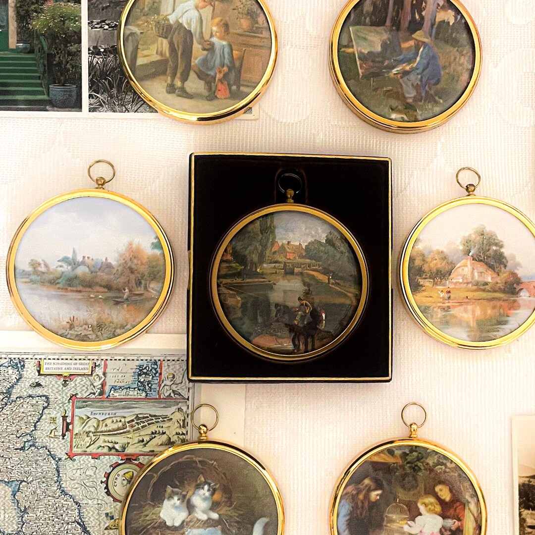Vintage Miniature Wall Decor/peter Bates / Artists Prints / Portraits ...