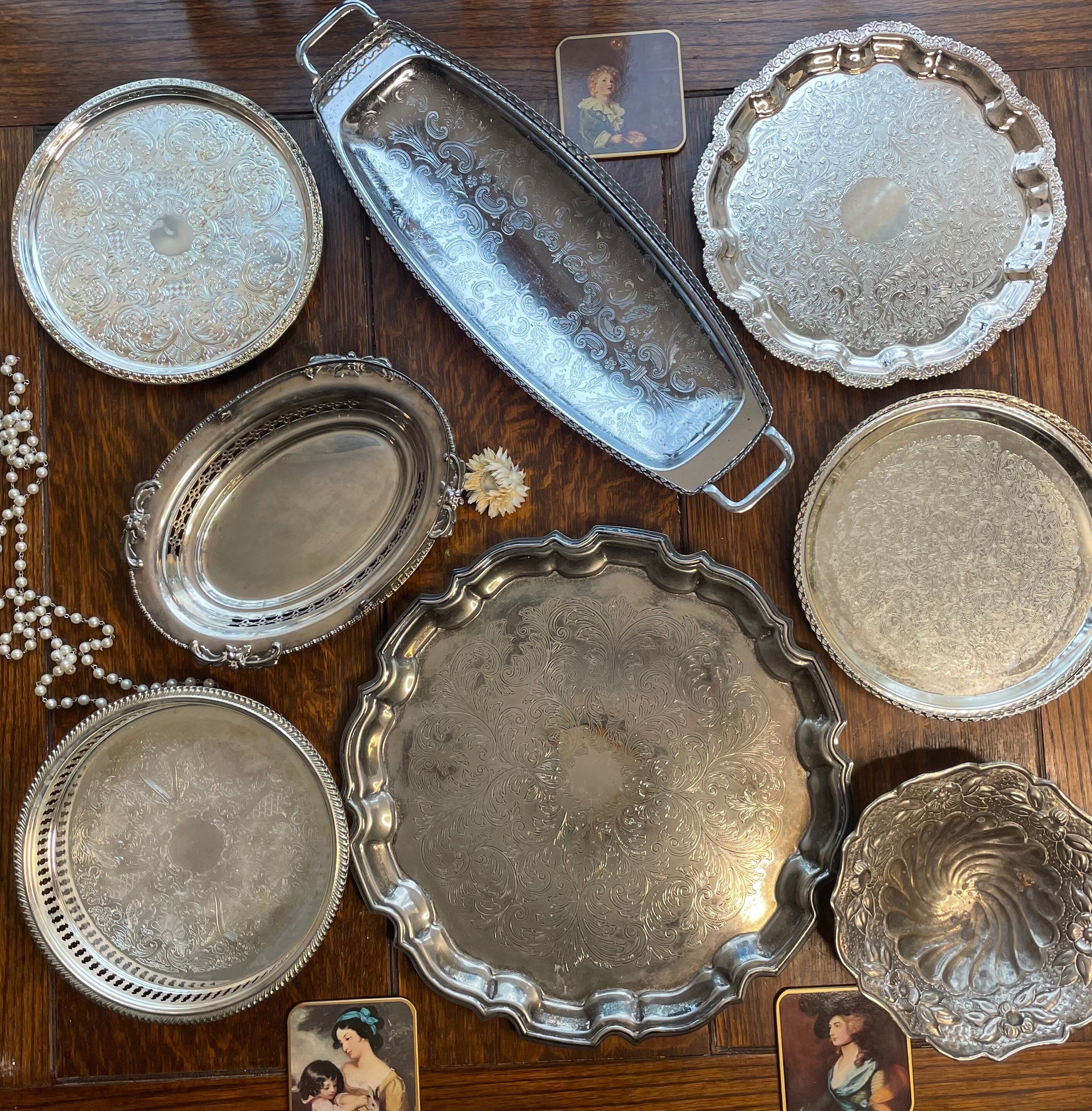Real silver best sale platter