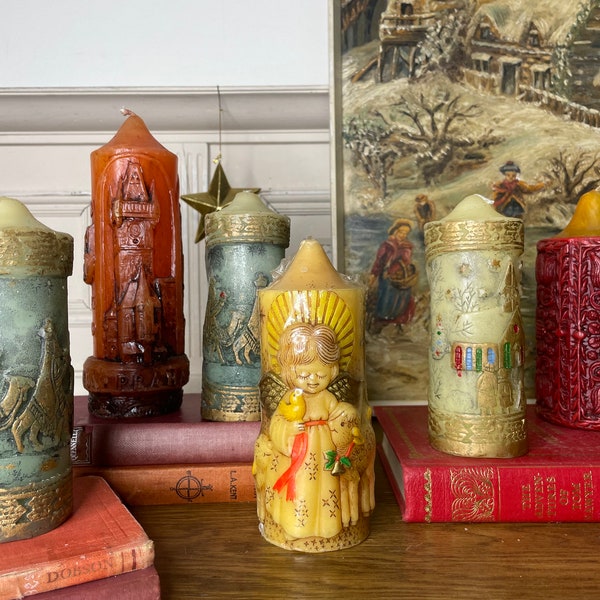 Hand Carved Candle Etsy