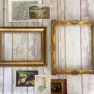 Vintage Gilt Rococo Frame: French Louis Baroque Open Frame
