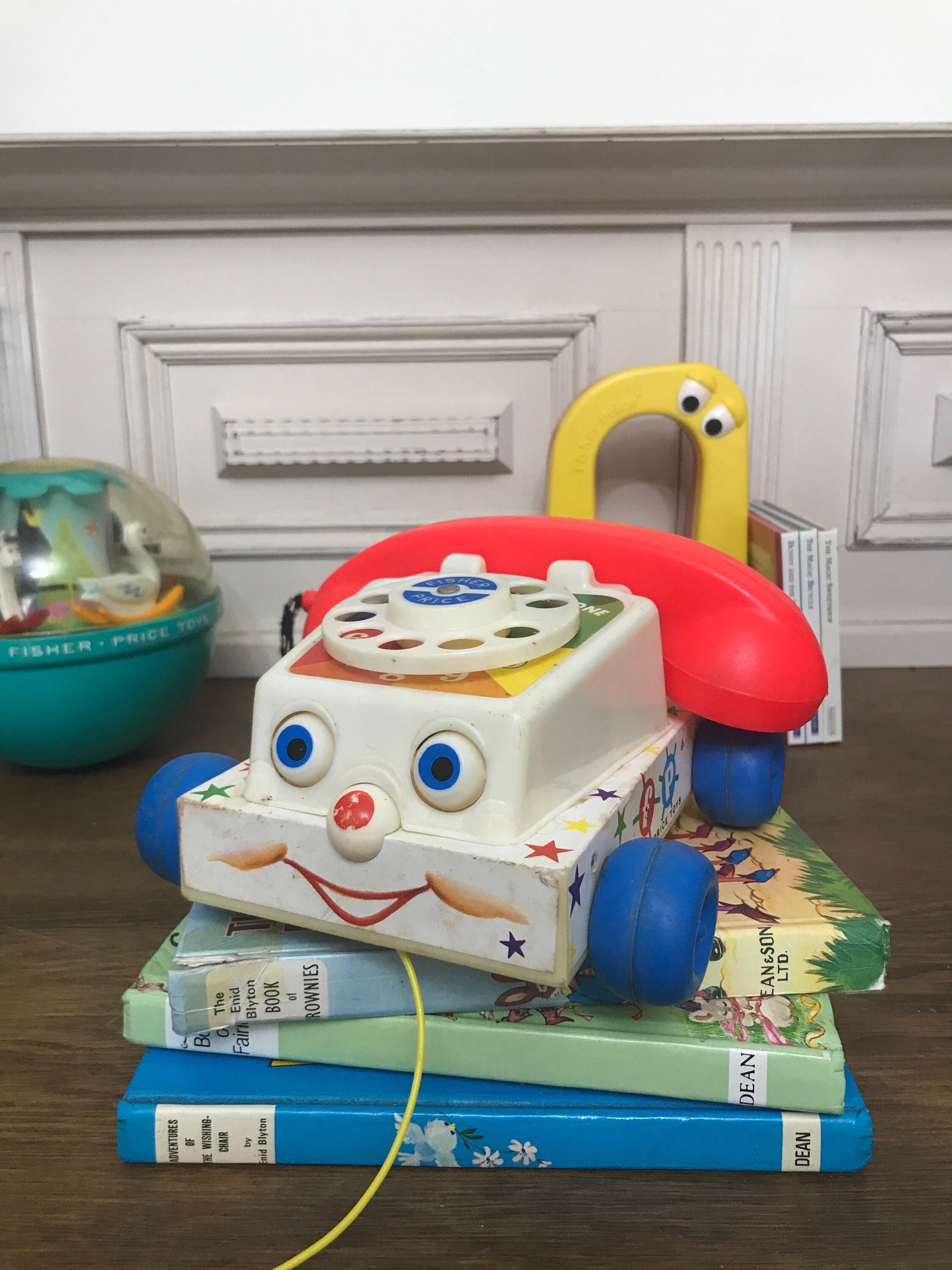 Vintage 1960s Fisher Price Chatter Telephone Pull Along Toy - Etsy Finland