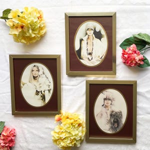 Vintage Sara Moon Framed Print: 1970s Portrait Gallery Wall Art