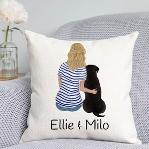 Customisable Dog Cushion - Dog Cushion - Custom Dog cushion - Dog owner gift - Dog owner- Dog Mum