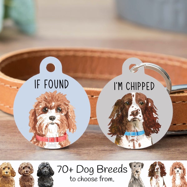 Watercolour Dog ID Tag