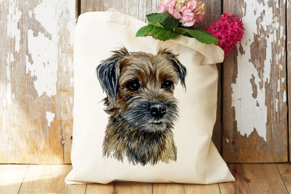 Border Terrier Tote Bag - Dog Tote Bag - Dog lover Gift - Dog Bag