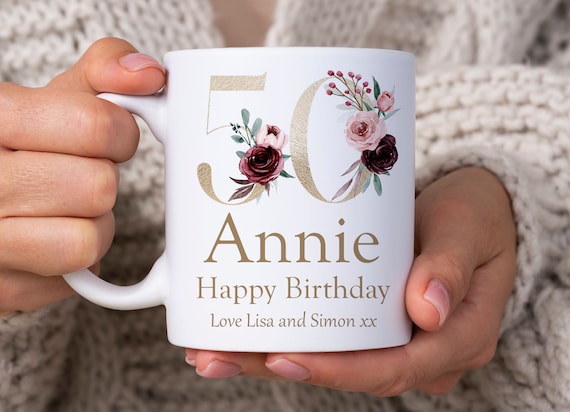 50th Birthday Mug, 50th Mug Mum, 50th Mug Nan
