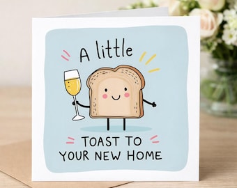 New Home Card – Housewarming Gift - New Home Toast Card - Cute New Home Card - Housewarming Pun Card - Cute Housewarming Card