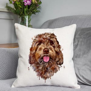 Cockapoo Cushion, Cockapoo themed gift, Cockapoo gift, Brown cockapoo, Cockapoo owner gift, Cockapoo homeware, Dog themed cushion, cushion