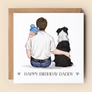 Personalised Daddy Card, Personalised Dad Card, Dog dad Gift, Daddy Birthday Card, Card for Daddy from children, Dad card, Daddy card