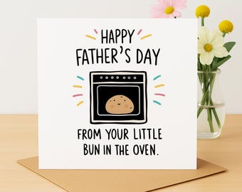 First Father’s Day Card - Bump to Daddy Card - Happy Father’s Day Daddy – I Can’t Wait to Meet You Card - Father's Day Card