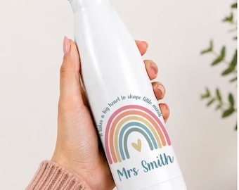 Personalised Teacher Bottle, Teacher, Teacher Gifts, End of Term Teacher Gift, Teacher present Teaching Assistant Gift