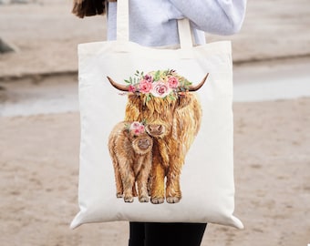 Highland Cow Tote Bag - Highland Cow - Highland Cow Gift