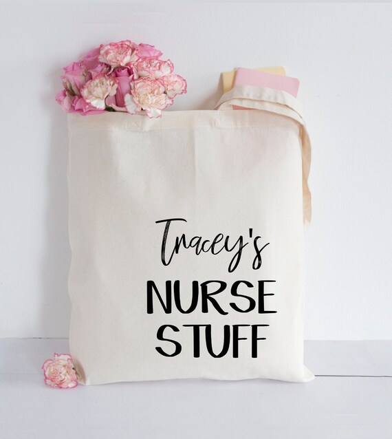 personalised nurse tote bag
