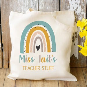 Sac fourre-tout personnalisé pour enseignant, cadeau de remerciement pour enseignant, cadeaux pour enseignants, cadeau de fin d'année pour enseignant, cadeau pour assistant pédagogique, sac pour enseignant