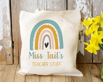 Personalised Teacher Tote Bag, Teacher Appreciation Gift, Teachers Gifts, End of Term Teacher Gift, Teaching Assistant Gift, Teacher Bag