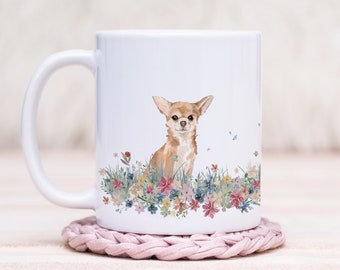 Chihuahua Floral Wrap Mug